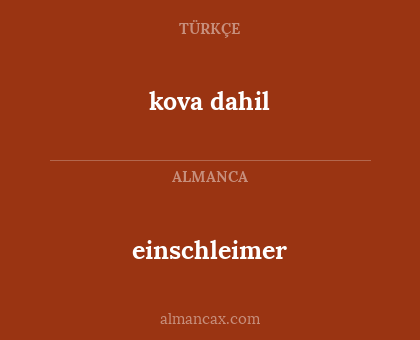 einschleimer - kova dahil