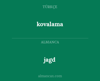 jagd - kovalama