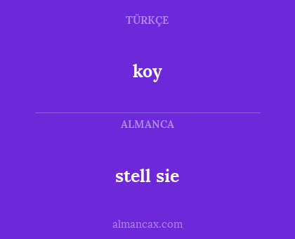 koy - stell sie