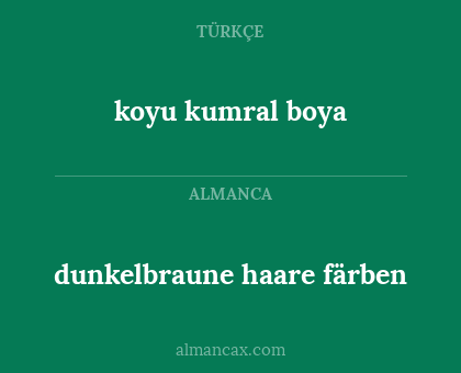 dunkelbraune haare färben - koyu kumral boya