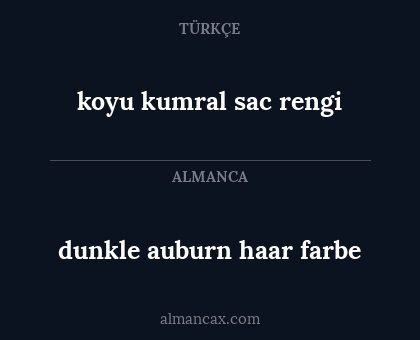 dunkle auburn haar farbe - koyu kumral sac rengi
