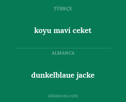 dunkelblaue jacke - koyu mavi ceket
