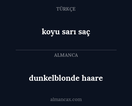 dunkelblonde haare - koyu sarı saç