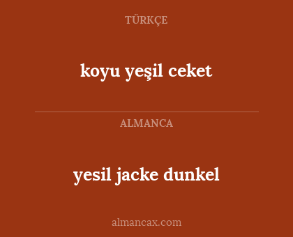 koyu yeşil ceket - yesil jacke dunkel