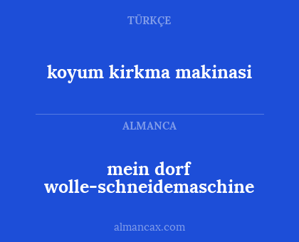 koyum kirkma makinasi - mein dorf wolle-schneidemaschine