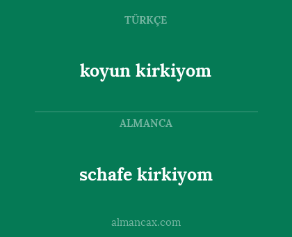 schafe kirkiyom - koyun kirkiyom
