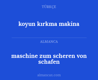 maschine zum scheren von schafen - koyun kırkma makina