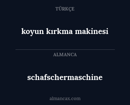schafschermaschine - koyun kırkma makinesi