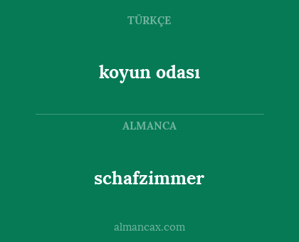 schafzimmer - koyun odası