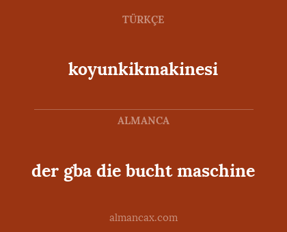 koyunkikmakinesi - der gba die bucht maschine