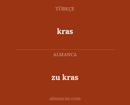 zu kras - kras