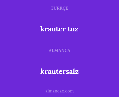 krautersalz - krauter tuz