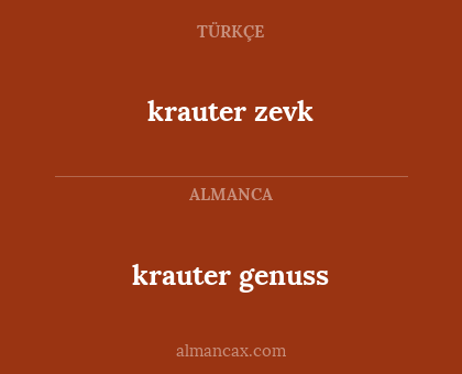 krauter genuss - krauter zevk