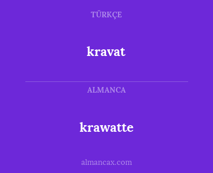 kravat - krawatte