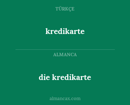 die kredikarte - kredikarte