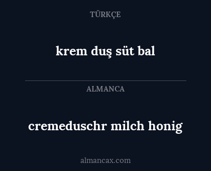 krem duş süt bal - cremeduschr milch honig