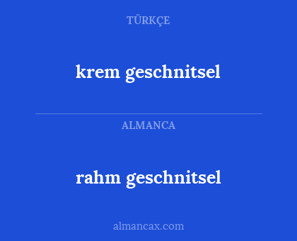 krem geschnitsel - rahm geschnitsel