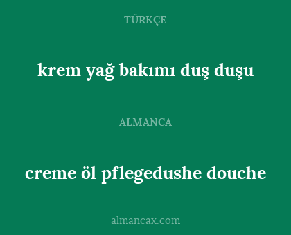 krem yağ bakımı duş duşu - creme öl pflegedushe douche