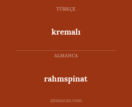 kremalı - rahmspinat