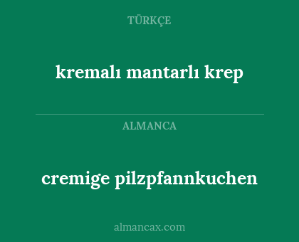 cremige pilzpfannkuchen - kremalı mantarlı krep