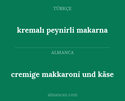 cremige makkaroni und käse - kremalı peynirli makarna