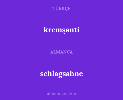 schlagsahne - kremşanti