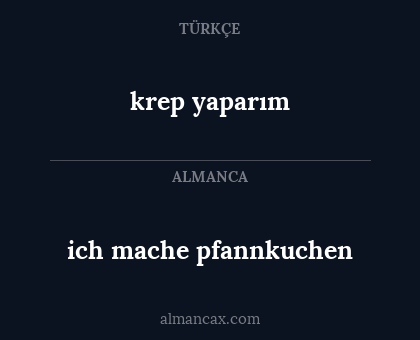 krep yaparım - ich mache pfannkuchen
