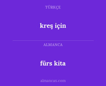 kreş için - fürs kita