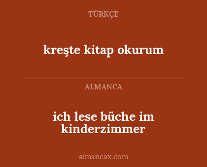 ich lese büche im kinderzimmer - kreşte kitap okurum
