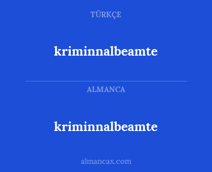 kriminnalbeamte - kriminnalbeamte