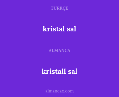 kristal sal - kristall sal