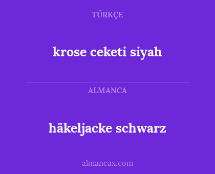 krose ceketi siyah - häkeljacke schwarz