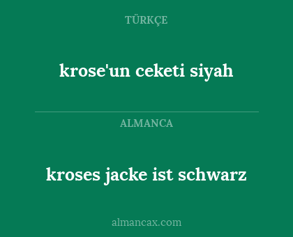 kroses jacke ist schwarz - krose'un ceketi siyah