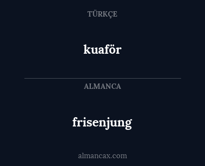 frisenjung - kuaför