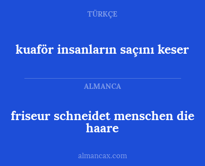 friseur schneidet menschen die haare - kuaför insanların saçını keser