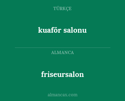 friseursalon - kuaför salonu