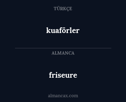 friseure - kuaförler