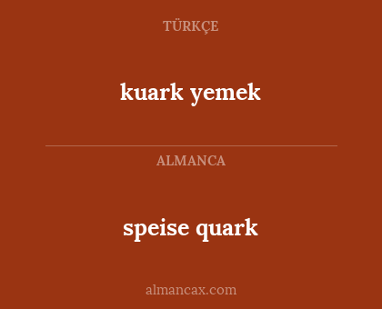 kuark yemek - speise quark