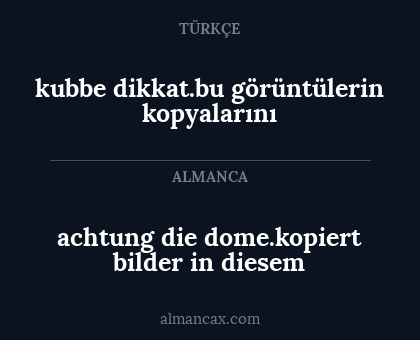 achtung die dome.kopiert bilder in diesem - kubbe dikkat.bu görüntülerin kopyalarını