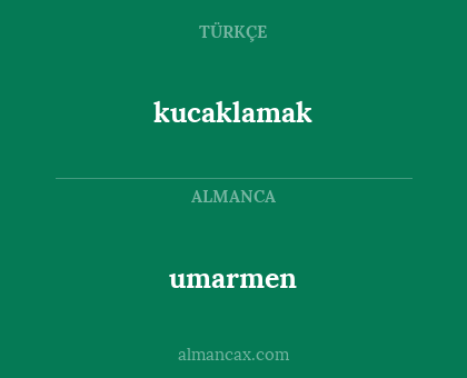 umarmen - kucaklamak