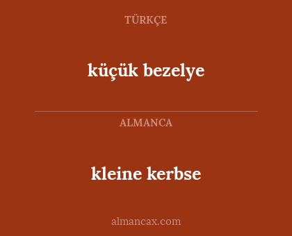 küçük bezelye - kleine kerbse