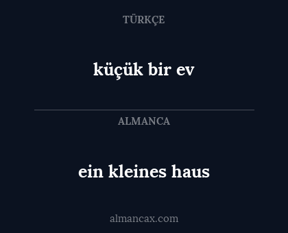 küçük bir ev - ein kleines haus
