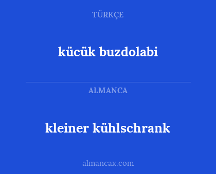kleiner kühlschrank - kücük buzdolabi