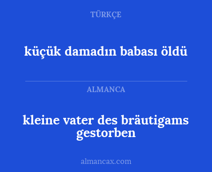 küçük damadın babası öldü - kleine vater des bräutigams gestorben