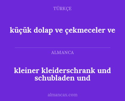 küçük dolap ve çekmeceler ve - kleiner kleiderschrank und schubladen und