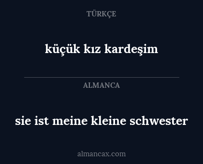 sie ist meine kleine schwester - küçük kız kardeşim