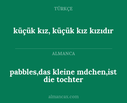 pabbles,das kleine mdchen,ist die tochter - küçük kız, küçük kız kızıdır
