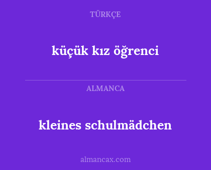 kleines schulmädchen - küçük kız öğrenci