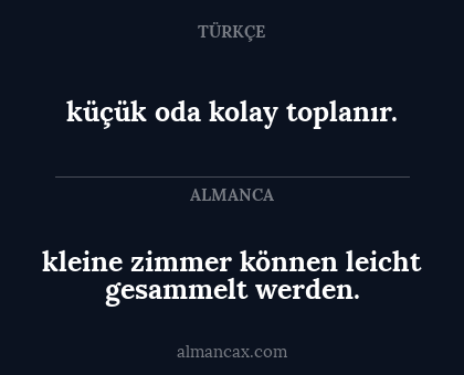 küçük oda kolay toplanır. - kleine zimmer können leicht gesammelt werden.