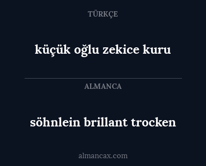 söhnlein brillant trocken - küçük oğlu zekice kuru